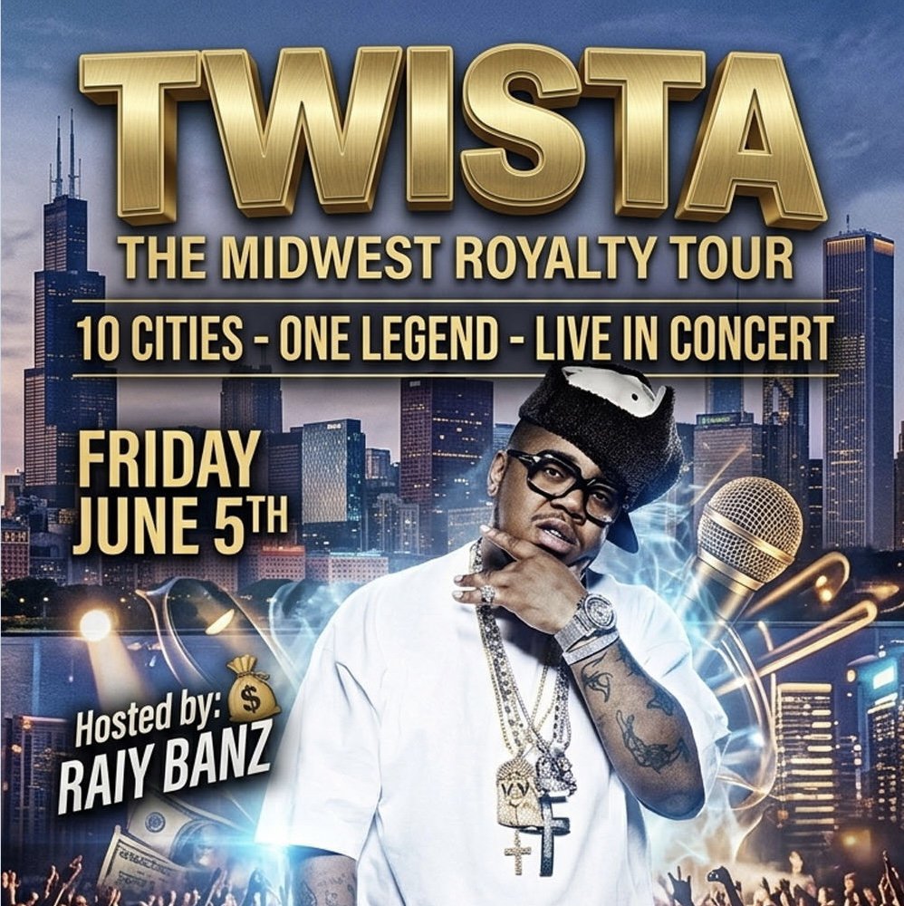 Twista Midwest Royalty Tour flyer for Chocolate Lipstick Radio high rotation